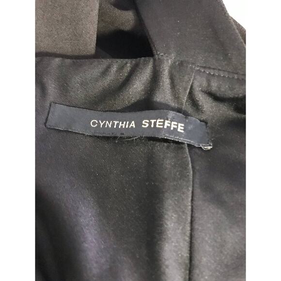 Cynthia Steffe Rich Black V-Neck Sheath Cocktail Dress Size 6 - Picture 12 of 15